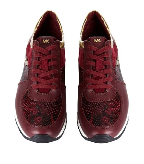 michael kors allie trainer bright red|michael kors allie trainer sneakers.